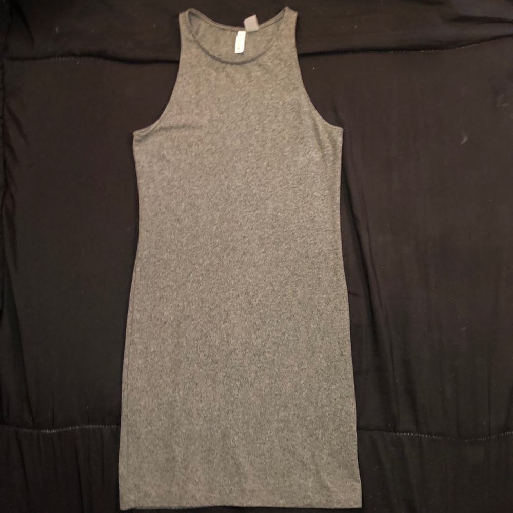 H&M Fitted Heather Grey Tank Dress